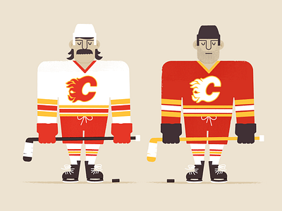 🔥🏒🔥 art calgaryflames character characterdesign flames illustration texture vector