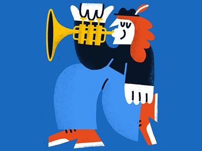 🎺🎺🎺 art character cool doodle drawing illustration jazz procreate trumpet