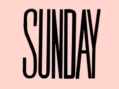Sunday > Monday... again animation black monday pink sunday typography