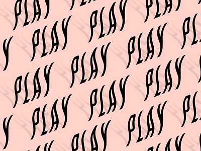 Play font pink type typography work