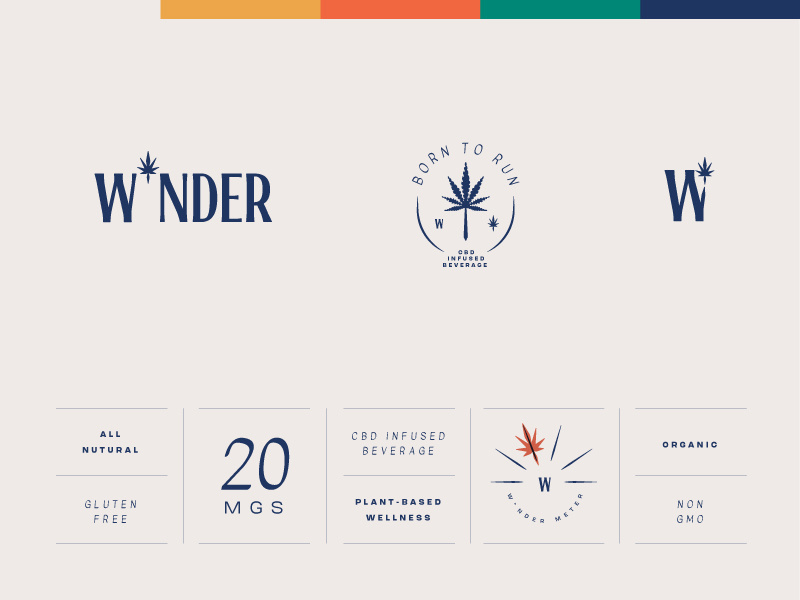 W*nder Identity design branding design hemp cbd logo branding