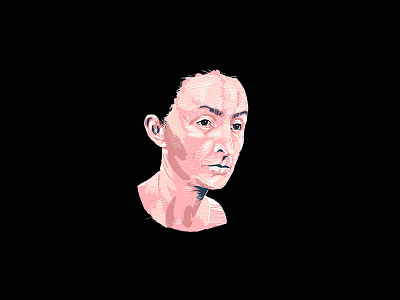 Georgia Okeeffe Illustrated Portrait digital illustration illustration pink procreate