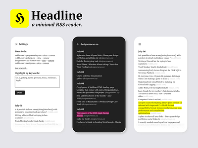 Headline - a minimal RSS reader