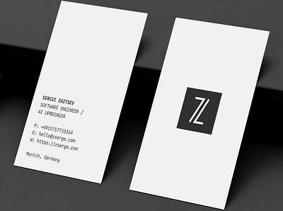 Very minimal business card idea black branding business card minimal monochrome