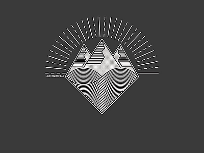 Pyramid Mountains illustration linework monoline mountains print pyramid tattoo vector