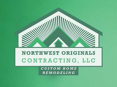 Northwest Originals Contracting, LLC branding business logo construction contracting logo mountains nature pacific northwest seattle