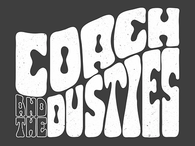 Hand Lettered Logo 70s band logo black and white hand lettering texture typography