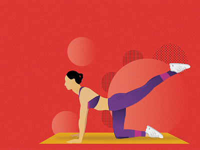 Yoga Illustration awesome design flat illustrator myanmar yoga yoga pose