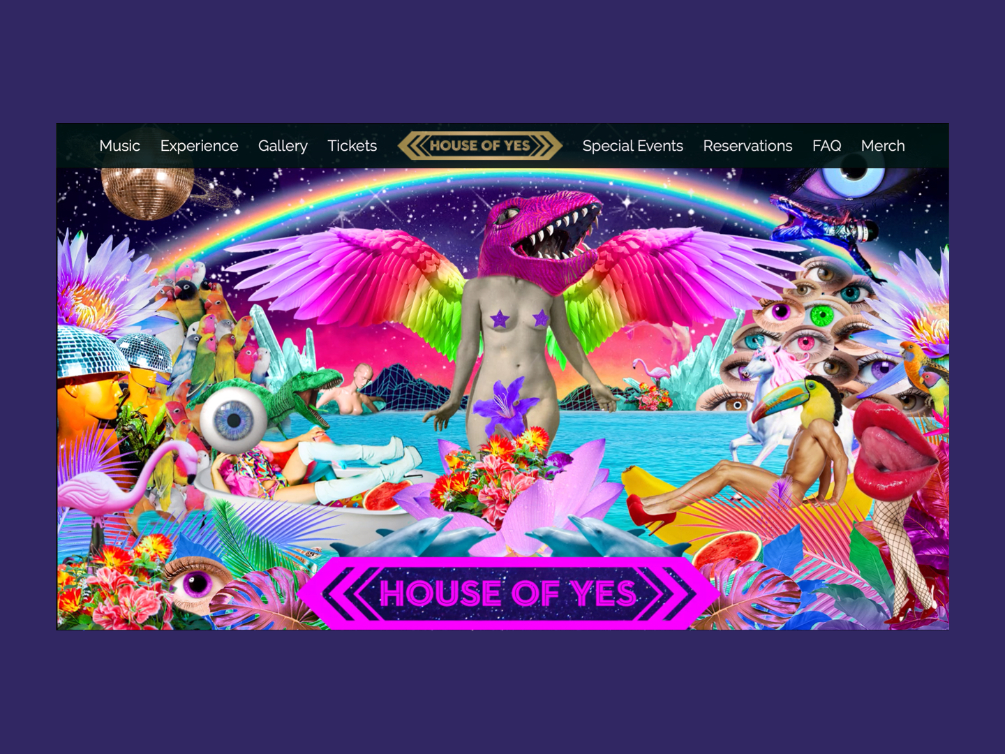 House Of Yes Hero by Zach Dorsett on Dribbble