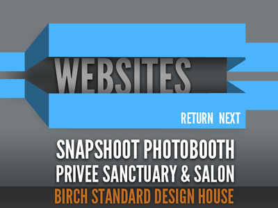 Portolio - Websites Page blue grey portfolio web design website