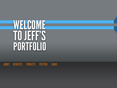 Home blue grey portfolio web design website