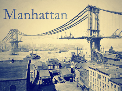 Manhattan, 1909 photo serif vintage