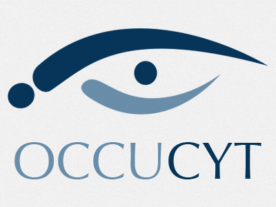 Occucyt branding logo medical sans serif