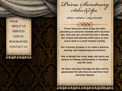 Privee Sanctuary web design website