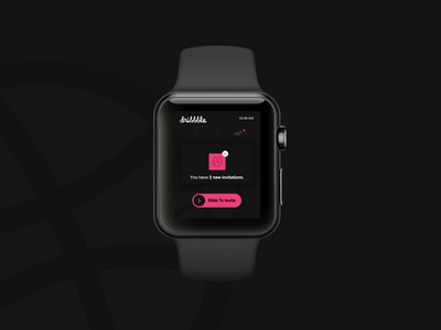 2x Dribbble Invites, dribbble interface Design for smart watch 2x invites slide smartwatch ui