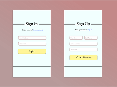 UI Challenge Day 1 - Sign Up Page beginner uichallenge uidesign