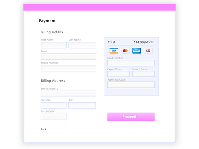 UI Design Challenge - Day 2: Credit Card Checkout