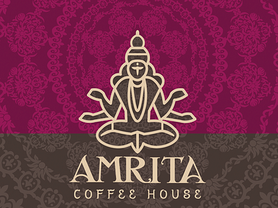 Amrita Coffee House coffee logo pattern