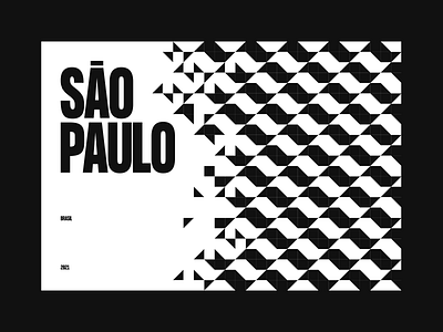 São Paulo Postcard design dribbbleweeklywarmup graphic design postcard typography