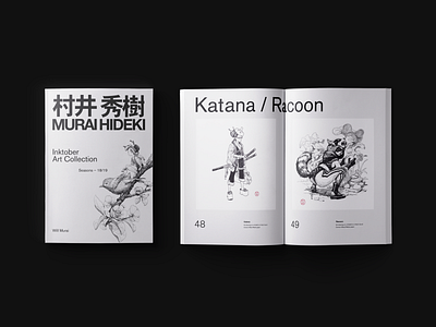 Murai Hideki Inktober Art Collection book design graphic design magazine typogaphy