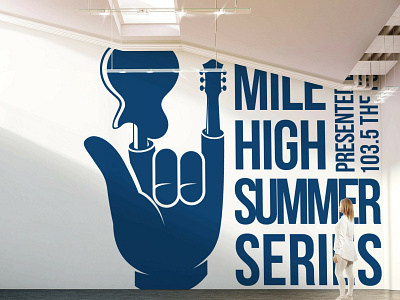 Mile High Summer Concert Series branding concert festival festival logo festival poster guitar music series summer series wall art wall decal