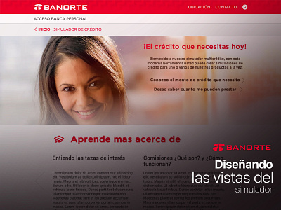 Paginas de Inicio - Simulador de Crédito bank view web webdesign