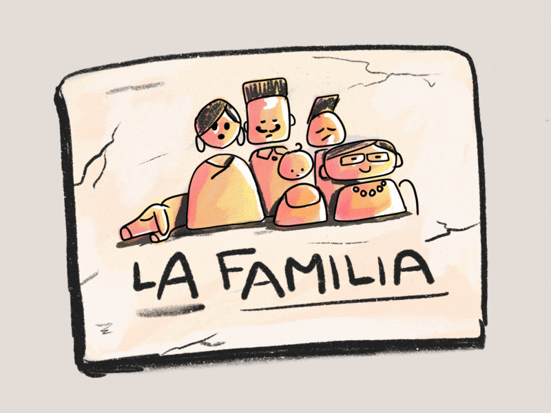 Day 12 - La Familia animation design illustraion motiongraphics