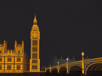 Big Ben London Around the world in 80 days animation aroundtheworldin80days bigben design illustraion london motiongraphics