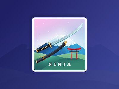 Gamification Badge - Ninja badge badge design gamification illustration japan ninja