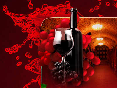 website header - wine company design header red web design website wine