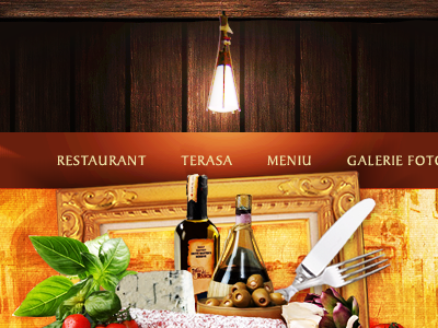 italian restaurant header light restaurant web design