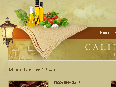 pizza webshop header italian pizza web design