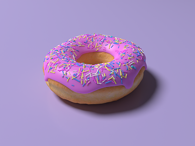 Donut - my first completed 3d project 3d beginner donut graphic