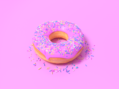 3d donut 3d colorful donut sprinkles