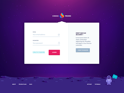 Cross.Promo - Login page