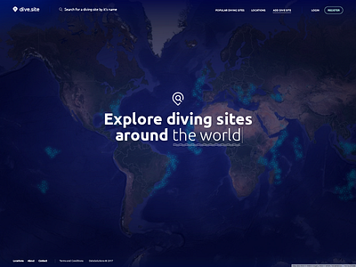 Explore dive sites clean ui dive explore map ui design ux design visual design