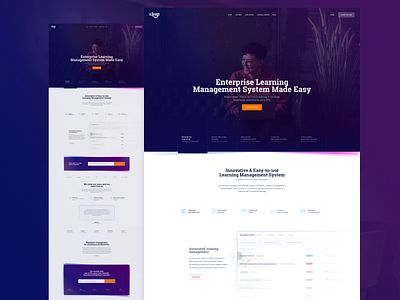 Presentation site design for eLeaP - Learning Management System design landing page logo ui ux web design website