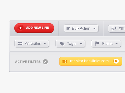 listing bar actions bar buttons listing