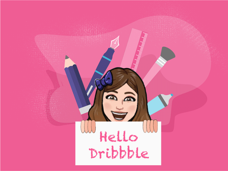 Hello Dribbble animation character concept cute design drawing dribbble hello illustration invitation