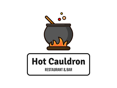 Daily Logo Challenge - Day 10 bar cauldron dailylogochallenge fire flame logo restaurant