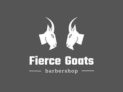 Daily Logo Challenge - Day 13 barber barbershop black white dailylogochallenge fierce goat goatie goats logo