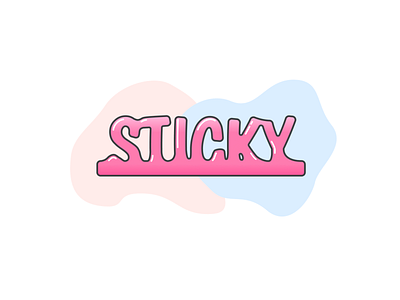 Daily Logo Challenge - Day 15 cute dailylogochallenge glossy hand lettering logo pink sticky