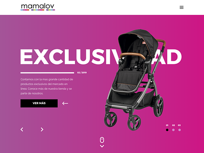 Baby - Products Landing Page design ui ux web
