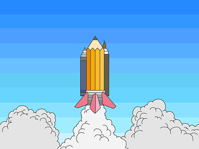 Lift off! artist doodling graphic design graphic designer illustration practice vector illustration