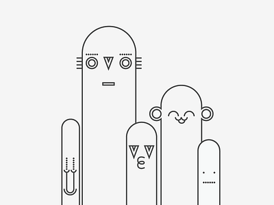 Peculiar Characters characters vector