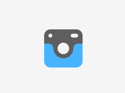 Flat 2 Color Camera Icon