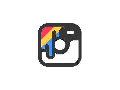 GlossyGram Logo camera flat icon instagram