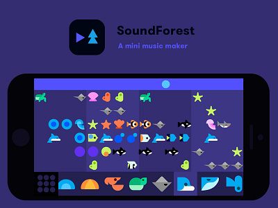 SoundForest: A mini music maker indie game ios iphone music step sequencer vector
