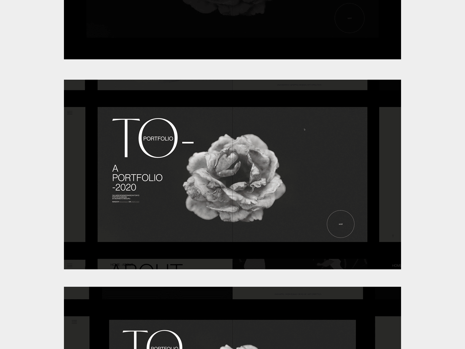 MuramotoMeguru-Portfolio2020 animation branding gif graphic html portfolio typogaphy webdesign website