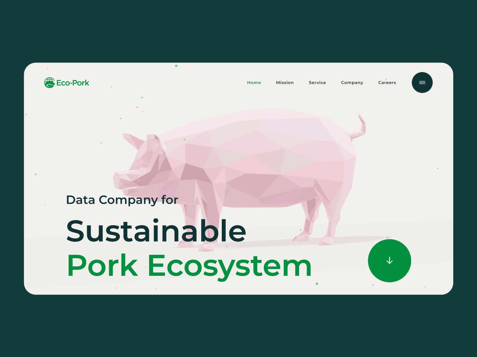 Eco-pork animation design develop three.js web webdesign website